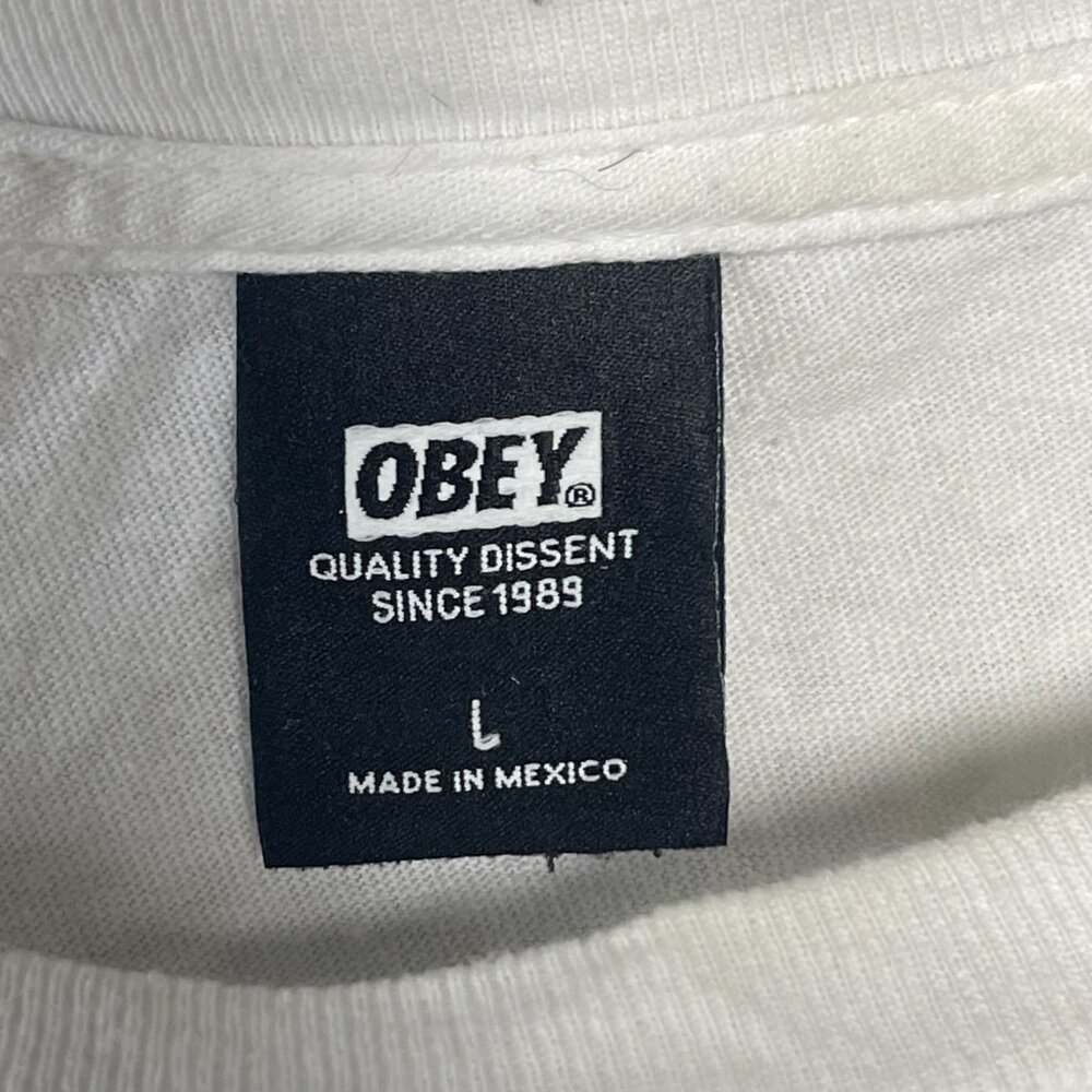OBEY Graphic T-Shirt – White – Size Large - Picture 3 of 4